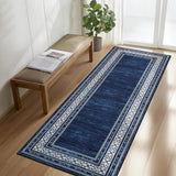 Garvee 2x6 Kitchen Runner Rugs Washable Soft Non Slip Hallway Rug Carpet Indoor Modern Geometric Blue - Blue