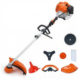 Garvee 52cc 2-Cycle Gas Weed Eater, 3-in-1 Multifunctional Brush Cutter & Trimmer for Professional Greenery Trimming, 17.3" Cutting Head, 10" Trimmer Head, Backpack Design - Orange