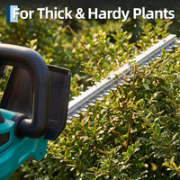 Garvee 22'' Cordless Hedge Trimmer Electric Handheld Bush Clipper 2*2.0Ah Battery 1100RPM 2/3'' Blade Gap
