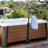 Garvee Spa Safety Handrail for Hot Tub - 57" Adjustable Height, 600LBS Capacity, 360° Rotatable Non-Slip Handle, Slide-Under Base for Easy Pool or whirlpool-style-style tub_alternative tub Entry - Indoor & Outdoor whirlpool-style-style tub_alternative tub