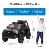 Garvee Officially Licensed Toyota Tacoma 12V Kids Electric Ride-On Truck – Remote Control, Season Suspension, Safety Belt, LED Headlights, Gentle Start, Battery Powered Car for Children Ages 3-8 – Black - Pink