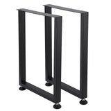 Garvee Metal Table Legs - 16" H x 17.7" W, Heavy Duty, Adjustable, Square Reinforced Steel Office Table, Ideal for Coffee & Dining Tables Office