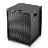 Garvee Propane Tank Hideaway Table Black 20 LBS Storage Side Table for Gas Fire Pits, Grills, and Stoves