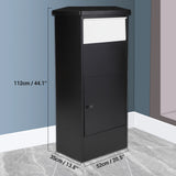 Garvee Large Package Delivery Drop Box with Code Lock and Mounting Hardware for Porch and Curbside, 20.5 in x 13.8 in x 44.1 in, Black