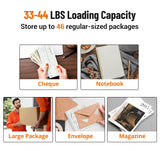 Garvee Package Delivery Boxes IPX3 Waterproof Galvanized Steel, Anti-Theft Lockable Parcel Storage for Porch Curbside, 15.4x10.2x20.9 in
