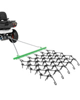 Garvee Heavy Duty Steel Chain Drag Harrow for ATV, UTV, Lawn Tractor – 5x4.5 ft Mesh, 3/8" Tines – Durable Rake for Leveling, Grading, Soil Prep, Pasture Care – Fits 2-Inch Tow Ball – Mesh size: 5*4.5 feet | 3/8 inch | Green