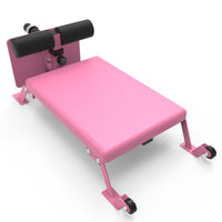 Garvee Nordic Curl Machine Adjustable Hamstring & Glute Bench with Wheels for Home Gym 45.9x18x13.7 inch Pink