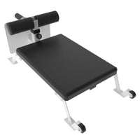 Garvee Nordic Curl Machine Adjustable Hamstring & Glute Bench with Wheels for Home Gym 45.9x18x13.7 inch White