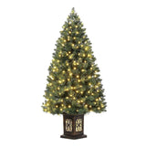 Garvee 4.5 Ft Pre-Lit Christmas Tree, Artificial Christmas Tree with 108 Led Lights, Easy Assembly, Fake Xmas Tree for Home Office Party Decor