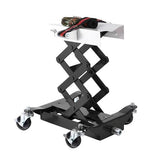 Garvee 450 LBS Capacity Low Profile Transmission Jack with 2M Safety Straps for Auto Repair, 7-23 in Lift Range, Black - Black
