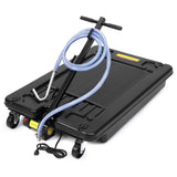Garvee 17 Gal Electric Oil Drain with 110V Pump & 8 Ft Hose,Low Profile & T Folding Handle Oil Drain Cart for Truck Cars SUVs - Black
