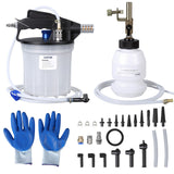 Garvee 3L Vacuum Brake Bleeder Kit, One Person Pneumatic Brake Fluid Bleeder, Flush Kit with 2L Pneumatic Fluid Extractor and 1L Refilling Bottle, with Pressure Clutch Bleeder Kit 21 Adapters