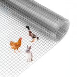 Garvee 3'x100' Hex Mesh Fence - Galvanized Steel w/Reinforced Edges for Gardens & Coops (Rust-Resistant, Small Animal Proof) - Silver