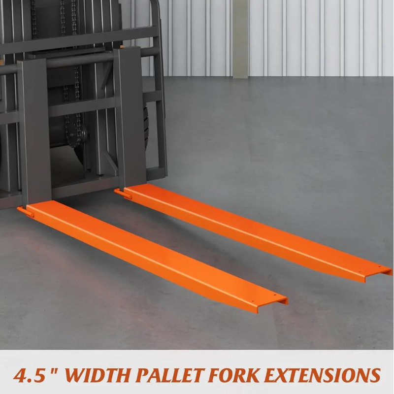 Garvee Pallet Forklift Extensions 84" Length 4.5" Width, Heavy Duty Steel Pallet Fork Extension, 1 Pair Fork Extensions for Forklifts, Orange