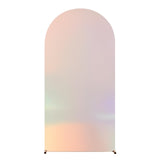 Garvee Wedding Arch Backdrop Cover Stretchy Spandex Wall Arch Covers Glitter Round Top Chiara for Wedding Birthday Party Baby Shower 6ft Gold Silver Fantasy - 7.5Ft Colorful