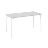 Garvee 4 ft Folding Table Portable Foldable Card Table Indoor Outdoor Gray, Lockable Metal Legs, Upholstered PU Leather, Heavy Duty for Picnic Parties Camping - Grey