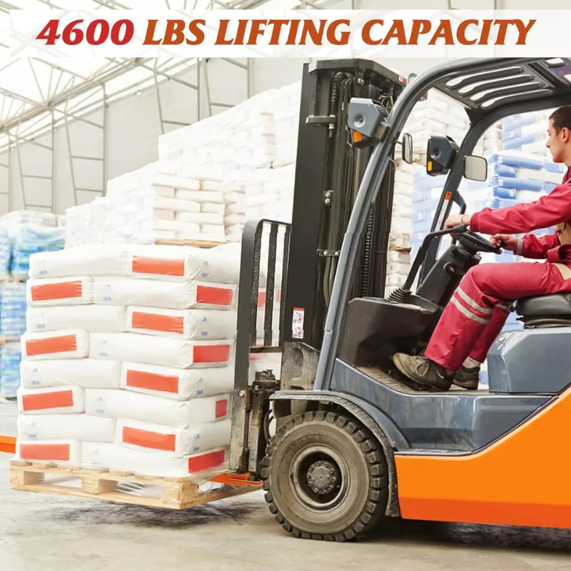 Garvee Pallet Forklift Extensions 84" Length 4.5" Width, Heavy Duty Steel Pallet Fork Extension, 1 Pair Fork Extensions for Forklifts, Orange