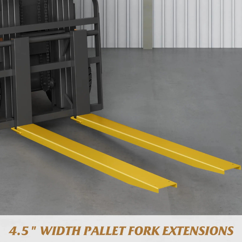 Garvee 5.5" Width Pallet Fork Extension, 4600 LBS Max Heavy Duty Steel Pallet Extensions for Forklift Truck - Yellow / 60x5.5 inch
