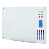 Garvee 36x48 Inch Glass Dry Erase Board Frameless Magnetic Whiteboard for Office Home School Conference Room, Large Tempered Glass, Clear - White