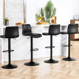 Garvee Swivel Bar Stools Set Of 2 Adjustable Counter Height Barstools With Back 24-32 Gray Faux Leather