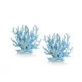 Garvee Artificial Coral Aquarium Decoration Eco-Friendly Durable Plastic Safe for Fish 15x10x14.5cm Office & Living Room - Blau