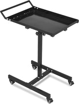Garvee Rolling Work Table without Drawer, Heavy Duty Steel Adjustable Mobile Workbench with Wheels, 35-45 Inch Height, for Garage & Workshop, Black - Black