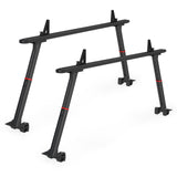 Garvee Adjustable Aluminum Truck Rack 35.4-71" with 8 No-Drill C-Clamps Heavy-Duty Pickup Bed Support Black - Black