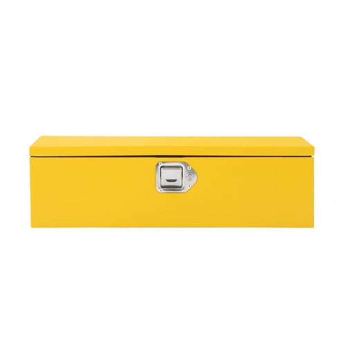 Garvee 48 Inch Steel Truck Bed Tool Box - Diamond Plate Design with Side Handles and Locking Keys, Compact Storage for Pickup Trucks, RVs, and Trailers, Yellow
