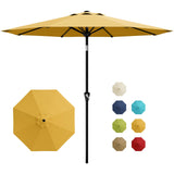 Garvee 9FT Patio Umbrella Yellow - Outdoor Table Umbrella with Crank Lift, Tilt, UV Protection, Waterproof for Pool, Deck, Yard, Garden - Yellow