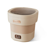 Garvee Mini Washing Machine and Dryer, 12 L Portable Mini Washer, Foldable Small Washing Machine with Basket Spin for Travel, Apartment, Socks, Underwear, Beigh - Beige