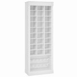 Garvee 10-Tier Shoe Storage Cabinet with 30 Cubbies, Tall Boot Space, Freestanding Entryway Organizer, White, Large Capacity