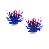 Garvee Artificial Coral Aquarium Decoration Eco-Friendly Durable Plastic Safe for Fish 15cm Office & Living Room Decor - Blau Und Lila