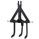 Garvee Middle Buster for CAT 0& 1, 3-Point Quick Hitch Tractors with 3 Adjustable & Replaceable Ripper Shanks, Upgraded Heavy Duty Steel Furrowing Plow