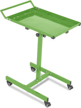 Garvee Rolling Work Table without Drawer, Heavy Duty Steel Adjustable Work Table with Wheels, 35-45 Inch Height, Mobile Workbench for Garage & Workshop, Black - Green