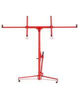 Garvee 16 ft Drywall Lift, Sheetrock Lift with 360° Adjustable Telescopic Arm, 150 LBS Capacity, Red, Heavy-Duty Construction, Versatile Ceiling Application - Red