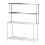 Garvee Stainless Steel Overshelf Shelves 2 Tier Double Deck Adjustable Commercial Kitchen Countertop 12" x 60" Silver