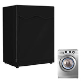 Garvee Washing Machine Cover Waterproof Oxford Cloth Front Load Washer Dryer Cover with Zipper for Laundry Kitchen Home L 85x60x60cm - Black