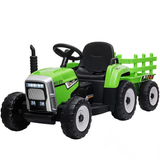 Garvee 12V Kids Ride On Tractor With Trailer & Remote Control, Toddler Electric Vehicle Car, 25W Green, For 3-6 Years - Green