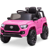 Garvee Officially Licensed Toyota Tacoma 12V Kids Electric Ride-On Truck – Remote Control, Season Suspension, Safety Belt, LED Headlights, Gentle Start, Battery Powered Car for Children Ages 3-8 – Pink - Pink