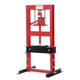 Garvee 6-Ton Hydraulic Shop Press - Heavy-Duty Adjustable H-Frame Floor Press for Automotive Repair and Metal Fabrication Steel, Red - Red