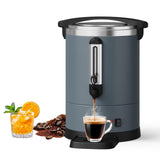 Garvee 14 L/100 Cups Coffee Urn Double Wall Stainless Steel Hot Coffee Dispenser for Buffet Catering Wedding Gathering Grey