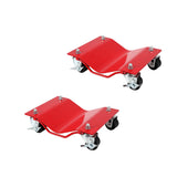 Garvee Wheel Dolly Heavy Duty 4000 LBS Capacity Car Dolly for Moving Vehicles with Locking 360° Casters V-Shaped Platform for Cars Trucks SUVs - Red