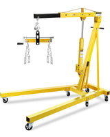 Garvee 2 Ton Engine Hoist Cherry Picker with Lever, 4400 Lbs Capacity, Heavy-Duty Portable Hydraulic Crane for Truck Engines, Boat Motors, Farm Equipment, Foldable Design, Steel Casters