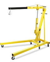 Garvee 2 Ton Engine Hoist Cherry Picker Heavy-Duty Hydraulic Crane for Truck Engines Boat Motors Farm Equipment Foldable Design Red