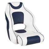 Garvee High Back Boat Seat with Armrests, Flip-Up Captain Boat Seat for Fishing and Pontoon Boats, Waterproof, Aluminum Hinges, Stainless Steel Screws