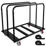 Garvee Drywall Cart 1500 LBS Capacity Heavy Duty Folding Table Cart for Wall Panels Lumber Sheetrock 36" L x 24" W x 39" H - Black