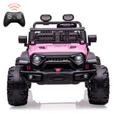 Garvee 24V 2-Seater Kids Electric Ride-On Truck – Pink Battery-Powered Tricycle with Remote Control, LED Lights, Music, USB, Storage – Fun Toy Vehicle for Boys & Girls, Pink