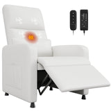 Garvee Power Recliner Chair with Massage and Heat, Adjustable Electric Recliner, PU Leather, Home Theater Seating, Black