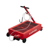 Garvee 20-Gallon Low-Profile Oil Pan with Electric Pump and Lockable Casters for Cars SUVs Trucks Motorcycles ATVs, Red