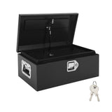 Garvee 20"X12"X9.6" Heavy-Duty Truck Tool Box with Dual Hydraulic Lids, Weatherproof Steel Storage for Pickup Truck Bed, Garage, Workshop, RV & Trailer, Durable Black